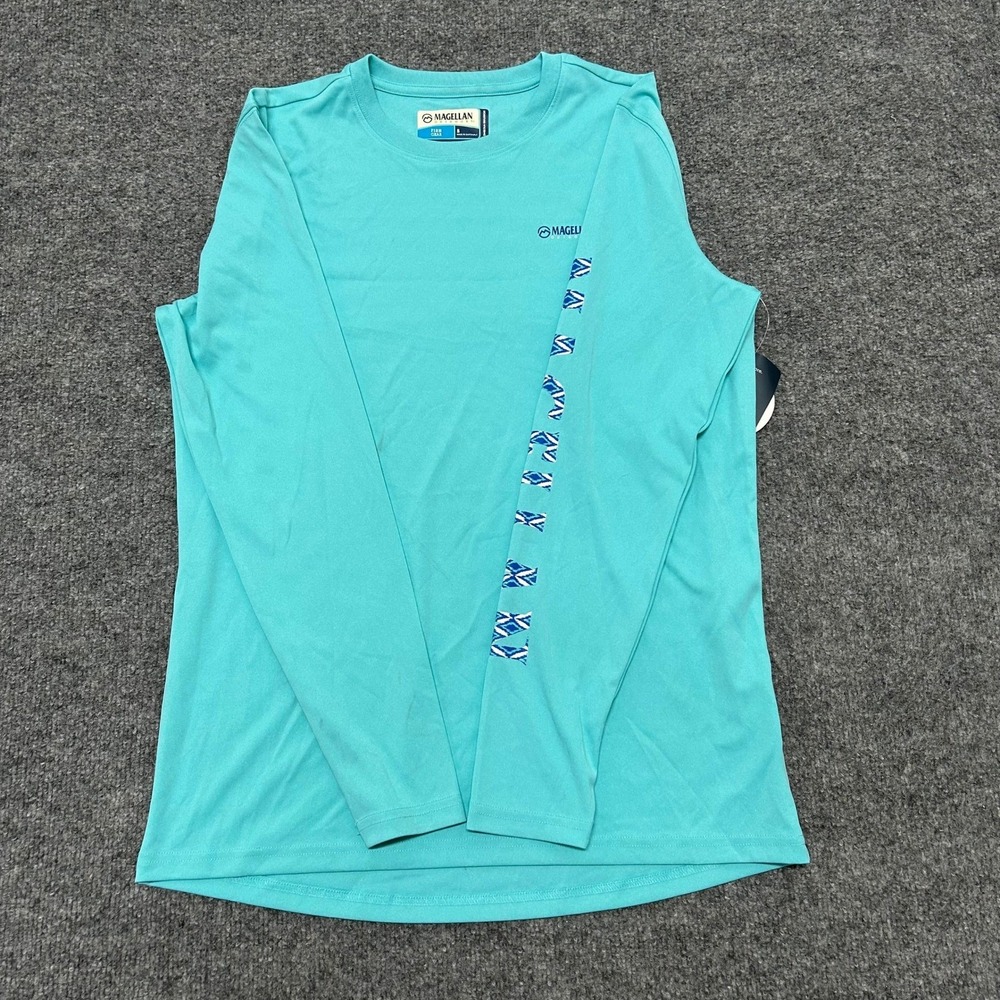 Magellan Fishing Shirt Womens Size S Turquoise Long Sleeve Boyfriend Fit New
